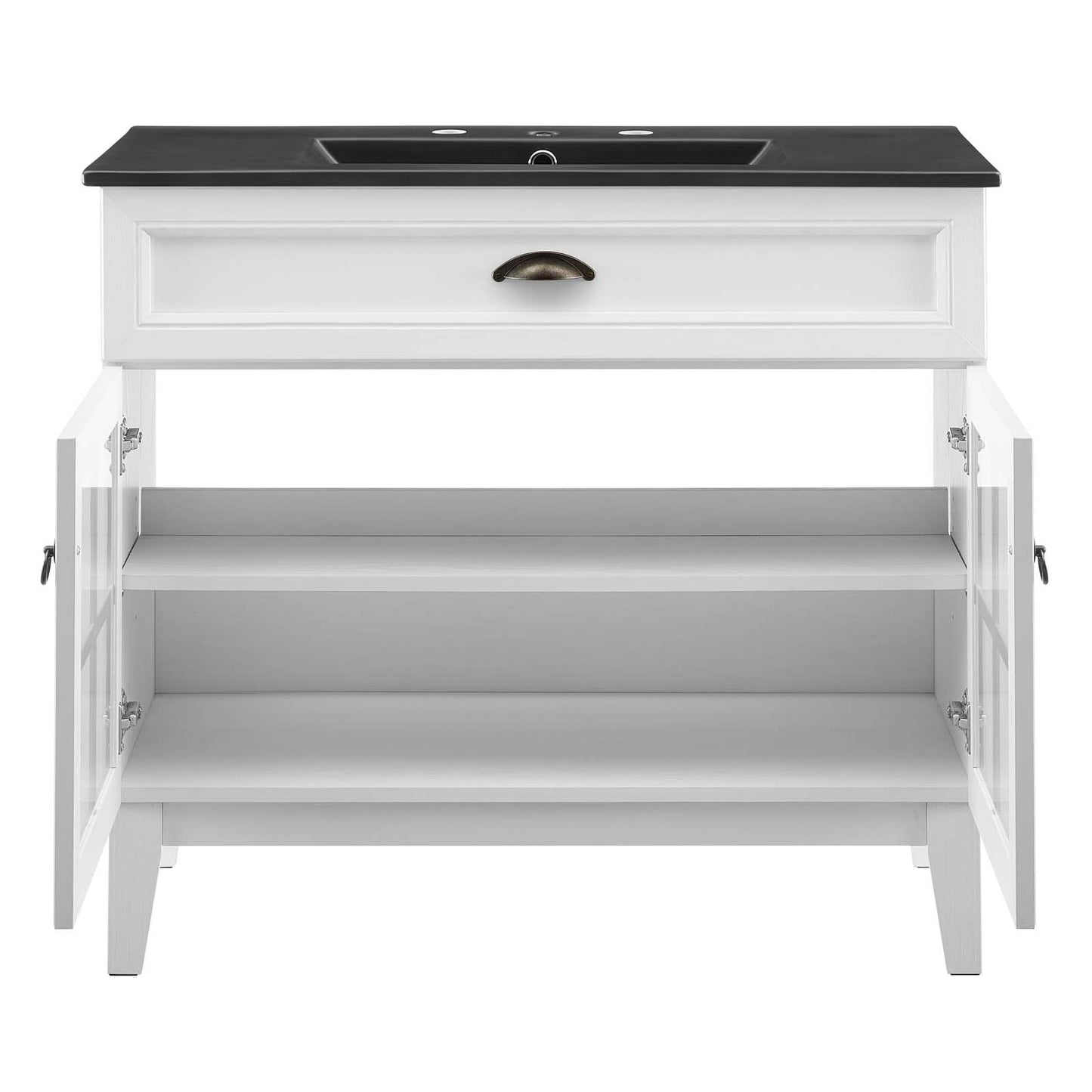 Modway Isle 36" Bathroom Vanity with Sink in White Black