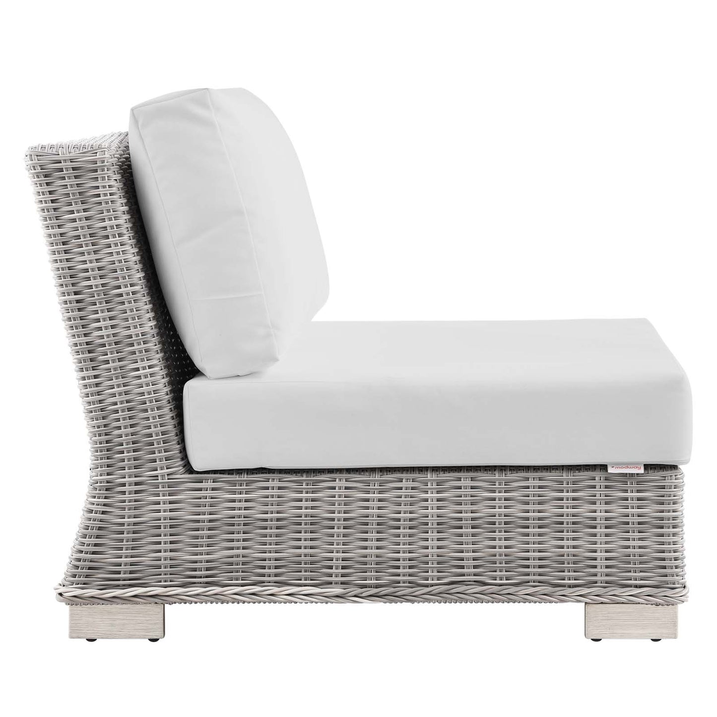 Modway EEI-4847-LGR-WHI Conway Patio Chair, Light Gray White