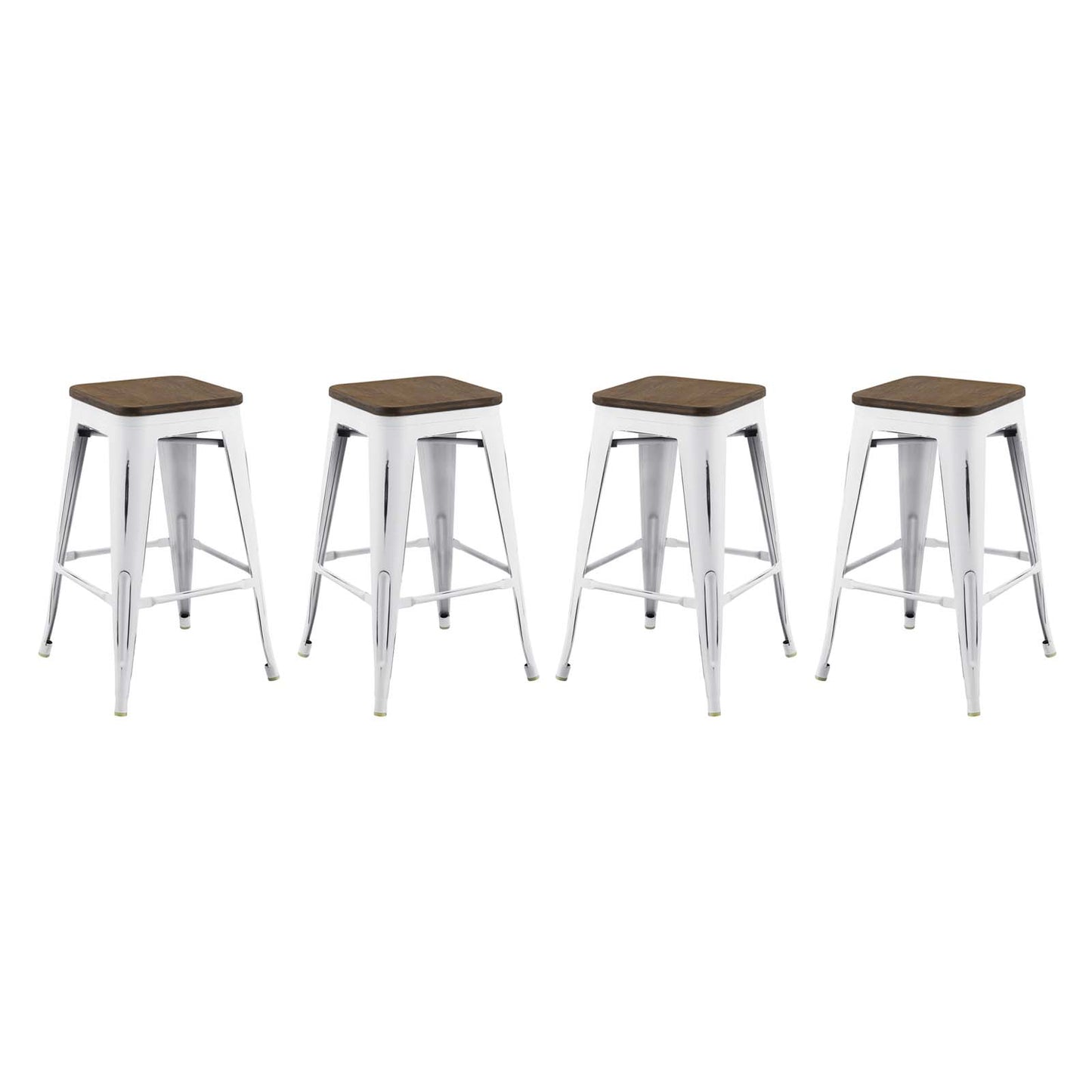 Modway Promenade Counter Stool Set of 4, White