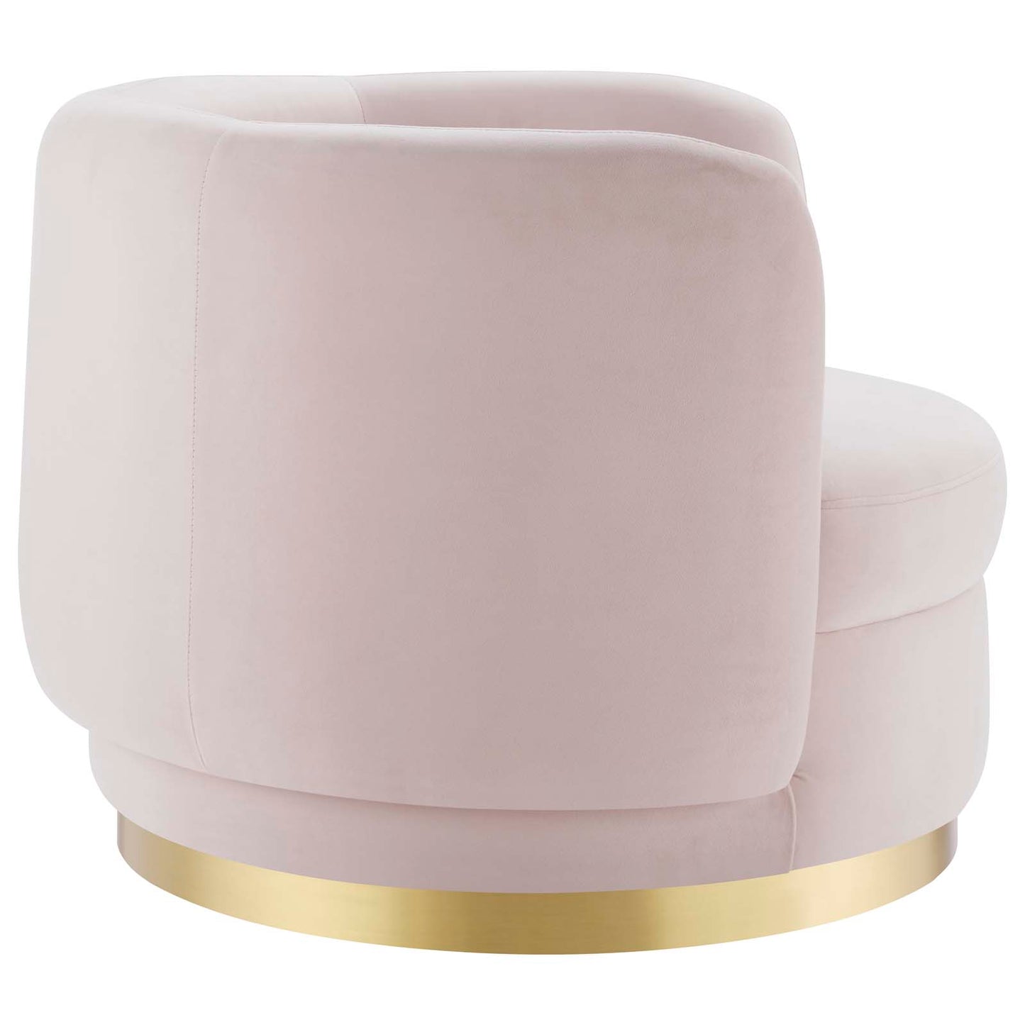 LSNN Modway Relish Velvet Swivel Chair with Gold Pink Finish EEI-4999-GLD-PNK