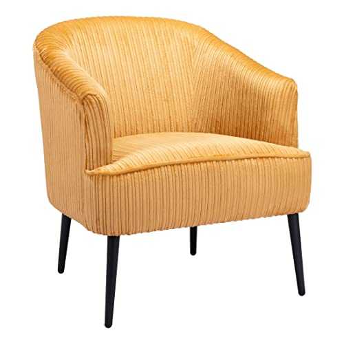 Zuo Modern - Ranier Accent Chair Yellow - Modern - Seating - Steel, Plywood, Foam, 100% Polyester - Indoor - 31.1in Height