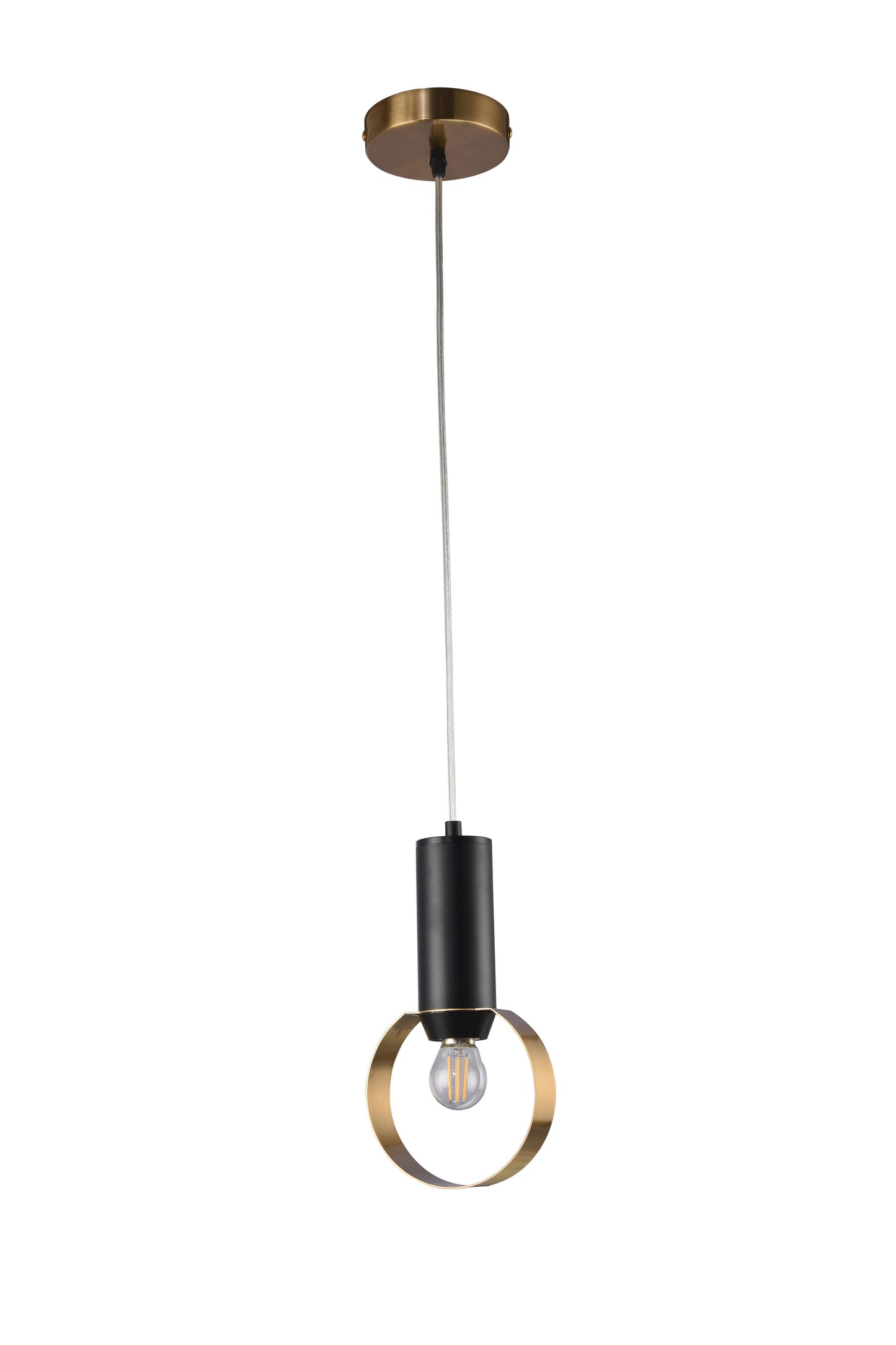 Black & Gold Single Pendant Lighting - TR78P10G