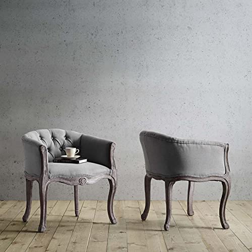Modway EEI-2793-LGR Crown Dining Armchair, Fully Assembled, One, Light Gray