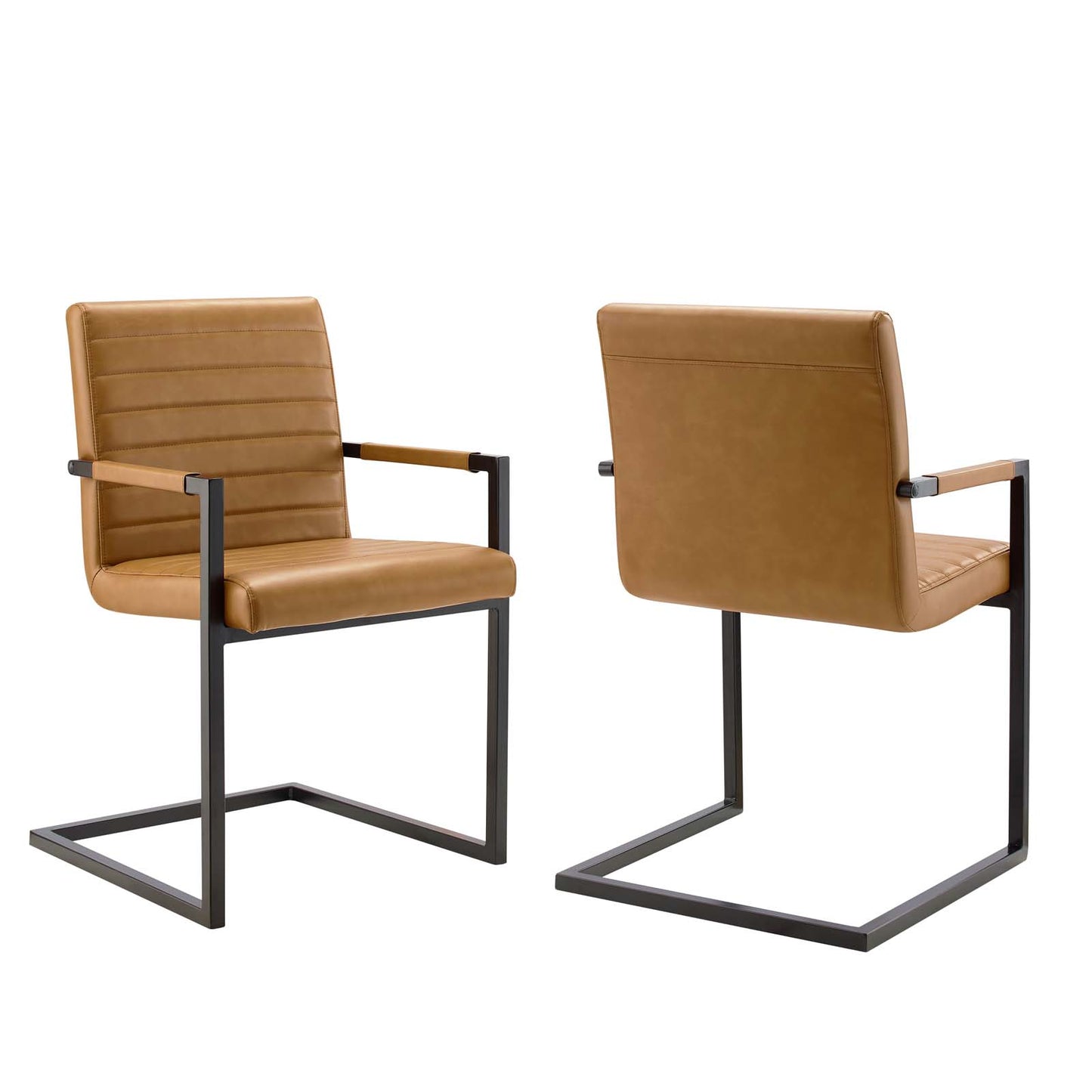 Modway Savoy Vegan Leather Dining Chair Set of 2