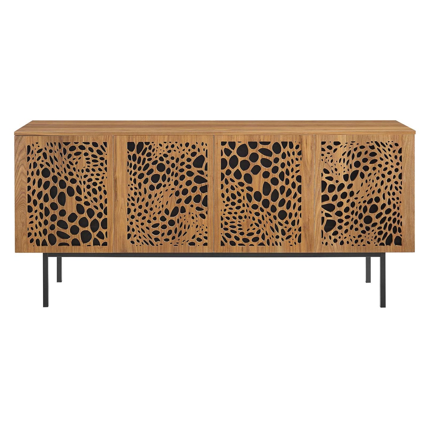 Modway Yosemite 73" Wood TV Stand in Walnut