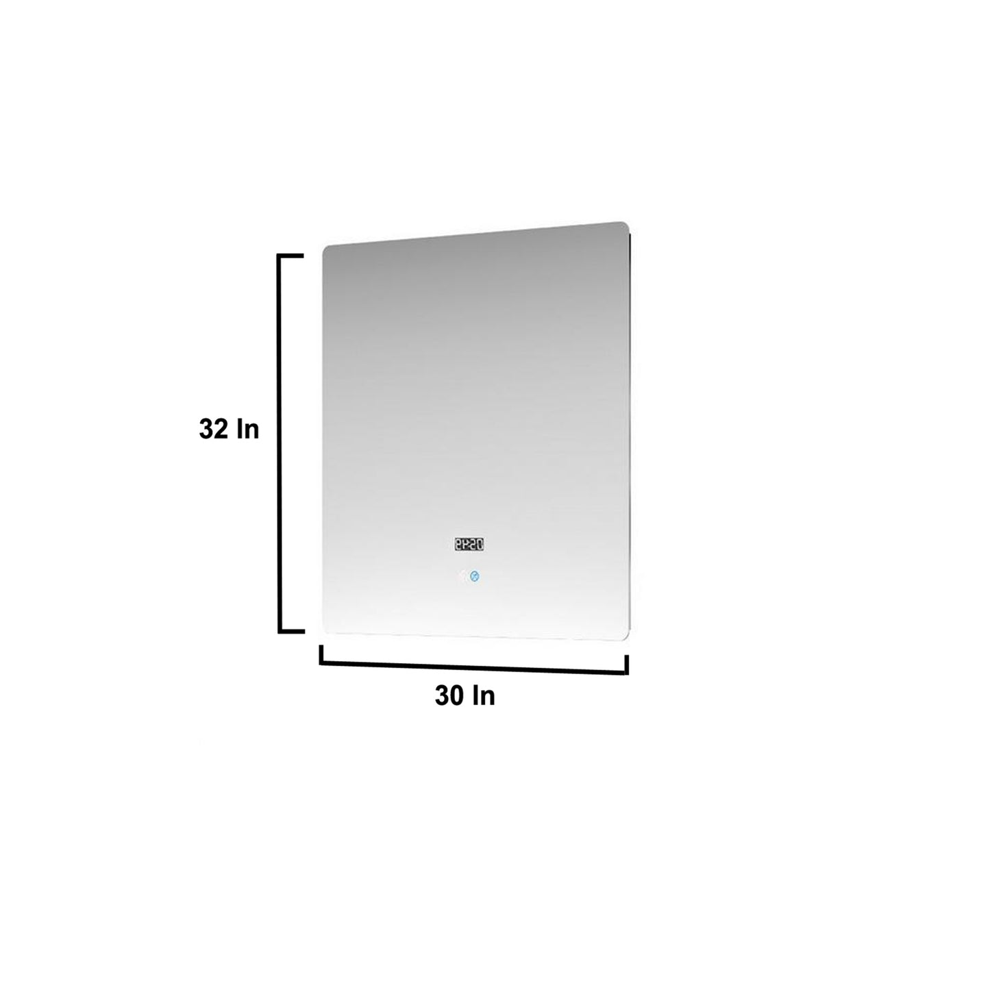 Geneva 30" Navy Blue Single Vanity, no Top and 30" LED Mirror