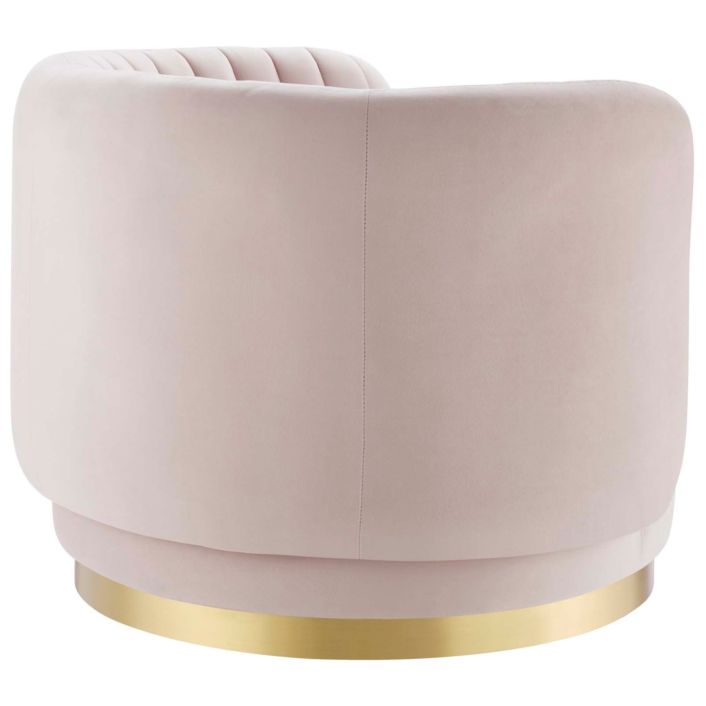Modway Embrace Velvet Swivel Chair with Gold Pink Finish EEI-4997-GLD-PNK