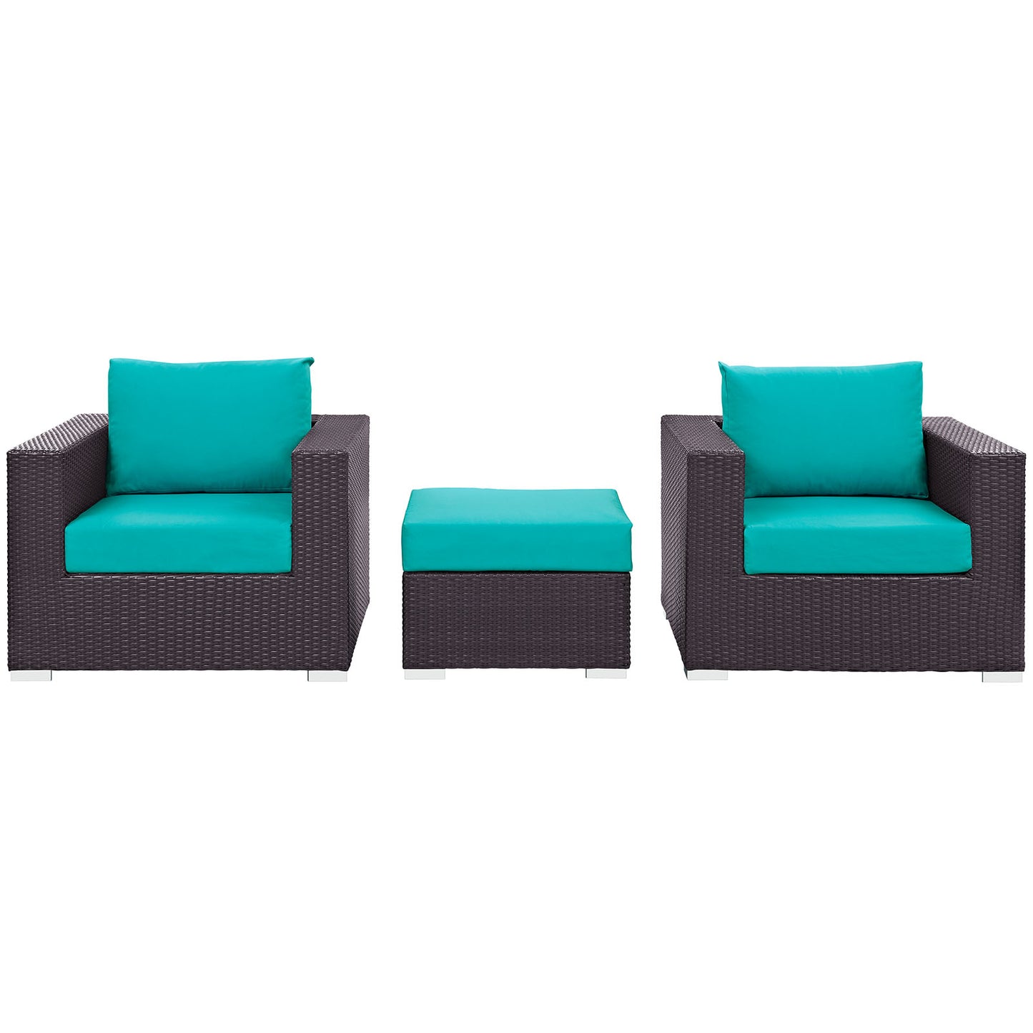 Modway Convene Wicker Rattan 4-Piece Outdoor