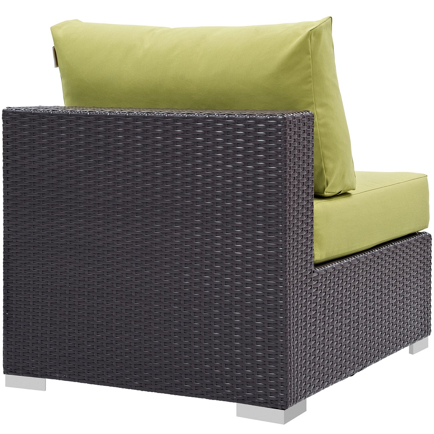 Modway Convene Wicker Rattan Outdoor Patio Sectional Seat with Cushions