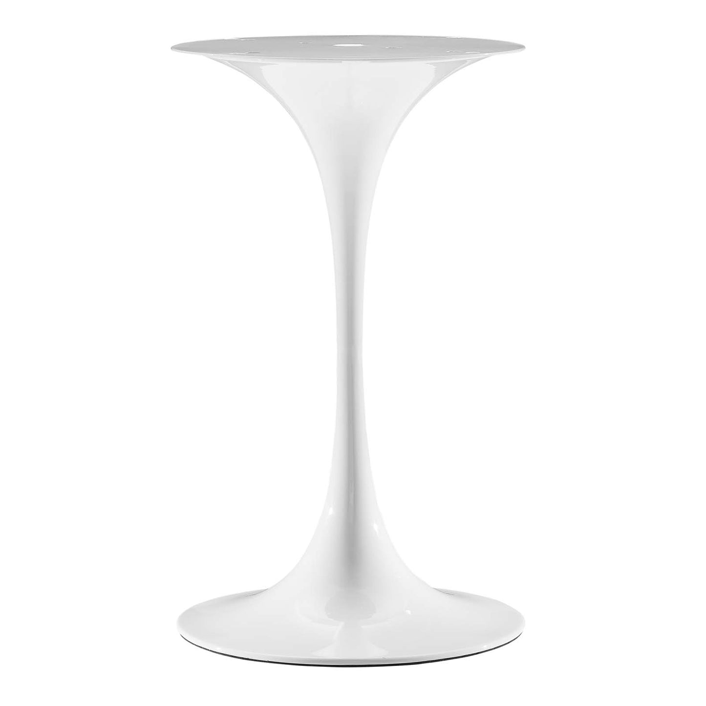 Modway Lippa Round Side Table with White White Finish EEI-5678-WHI-WHI