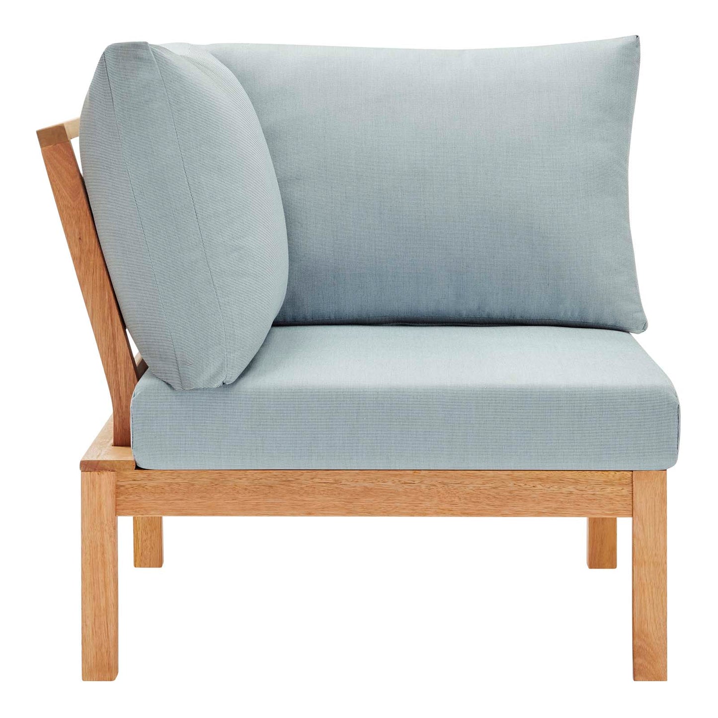 Modway EEI-3694-NAT-LBU Freeport Corner Chair, Natural Light Blue