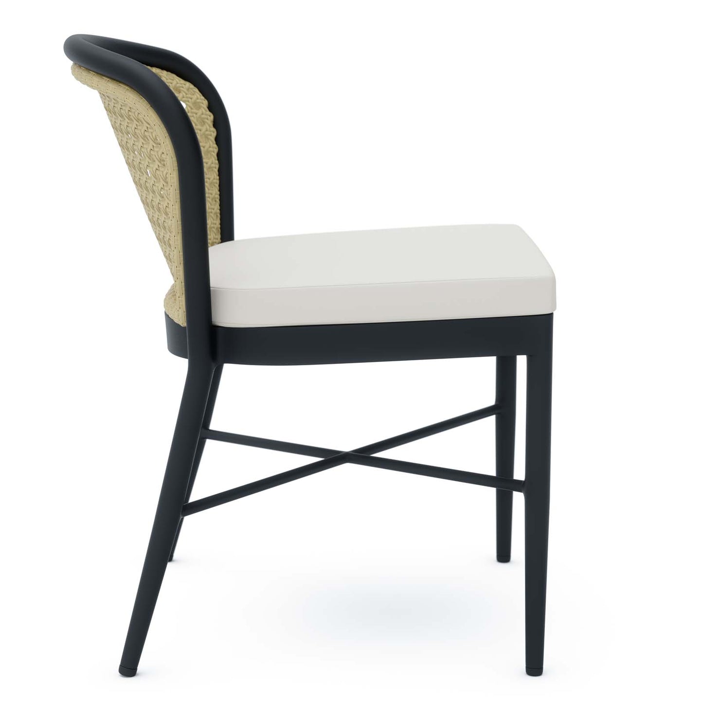 Modway Melbourne Patio Dining Side Chair in Ivory White Finish EEI-5349-IVO-WHI