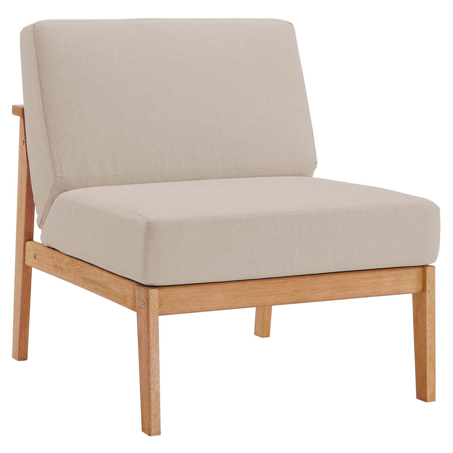 Modway EEI-3681-NAT-TAU Sedona, Armless Chair, Natural Taupe