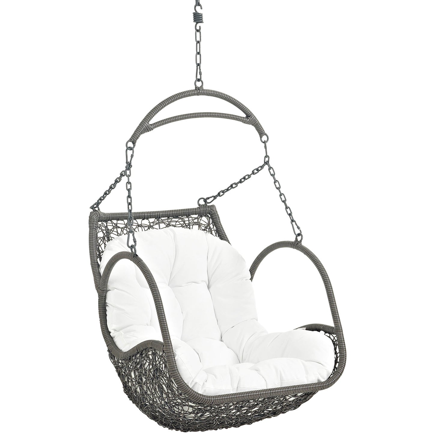 Modway Arbor Outdoor Patio Balcony Porch Lounge Swing Chair Set