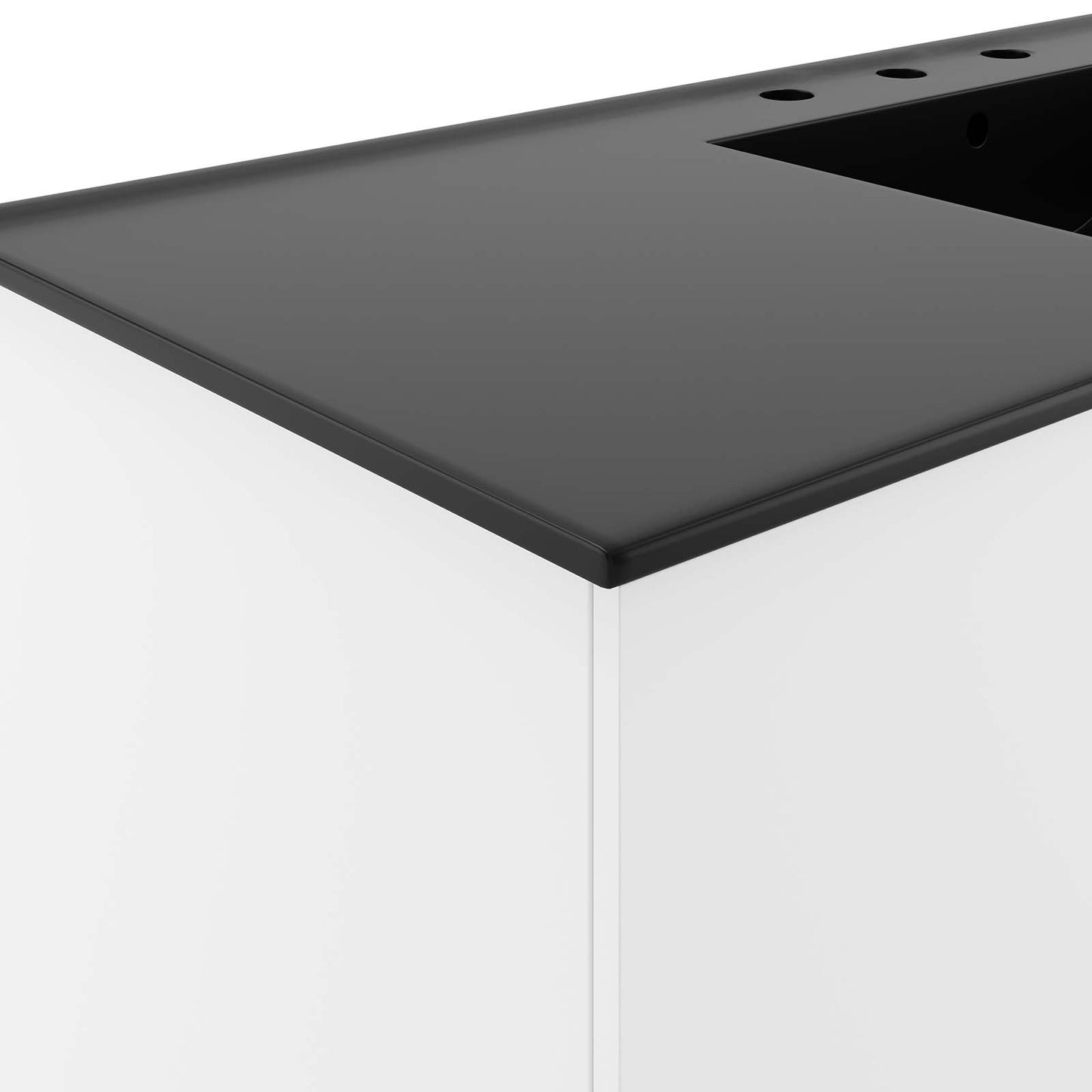 Modway Vitality 48" Single Sink Wall-Mount Bathroom Vanity in White Black