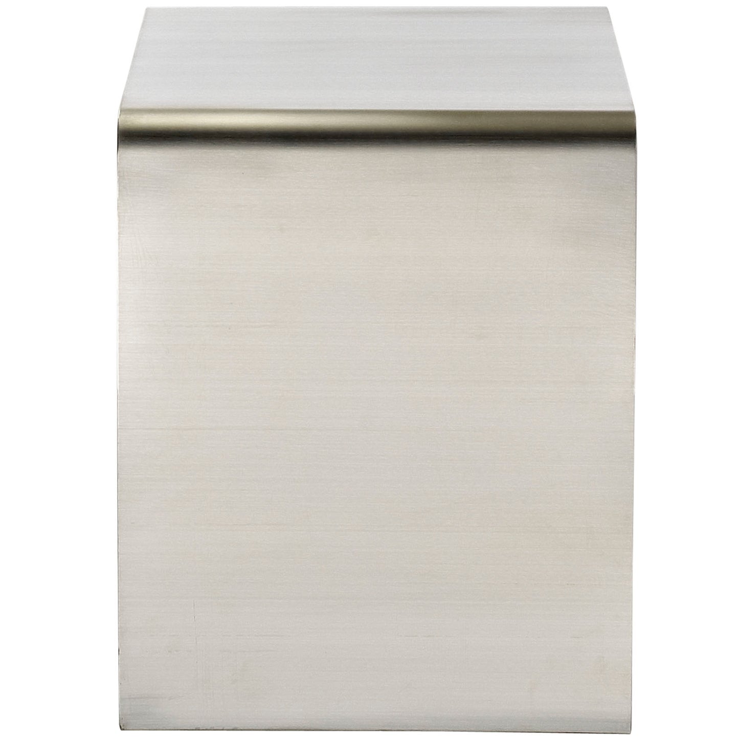 Modway Rush Brushed Stainless Steel Metal 3-Piece Side Nesting Table Set In Silver