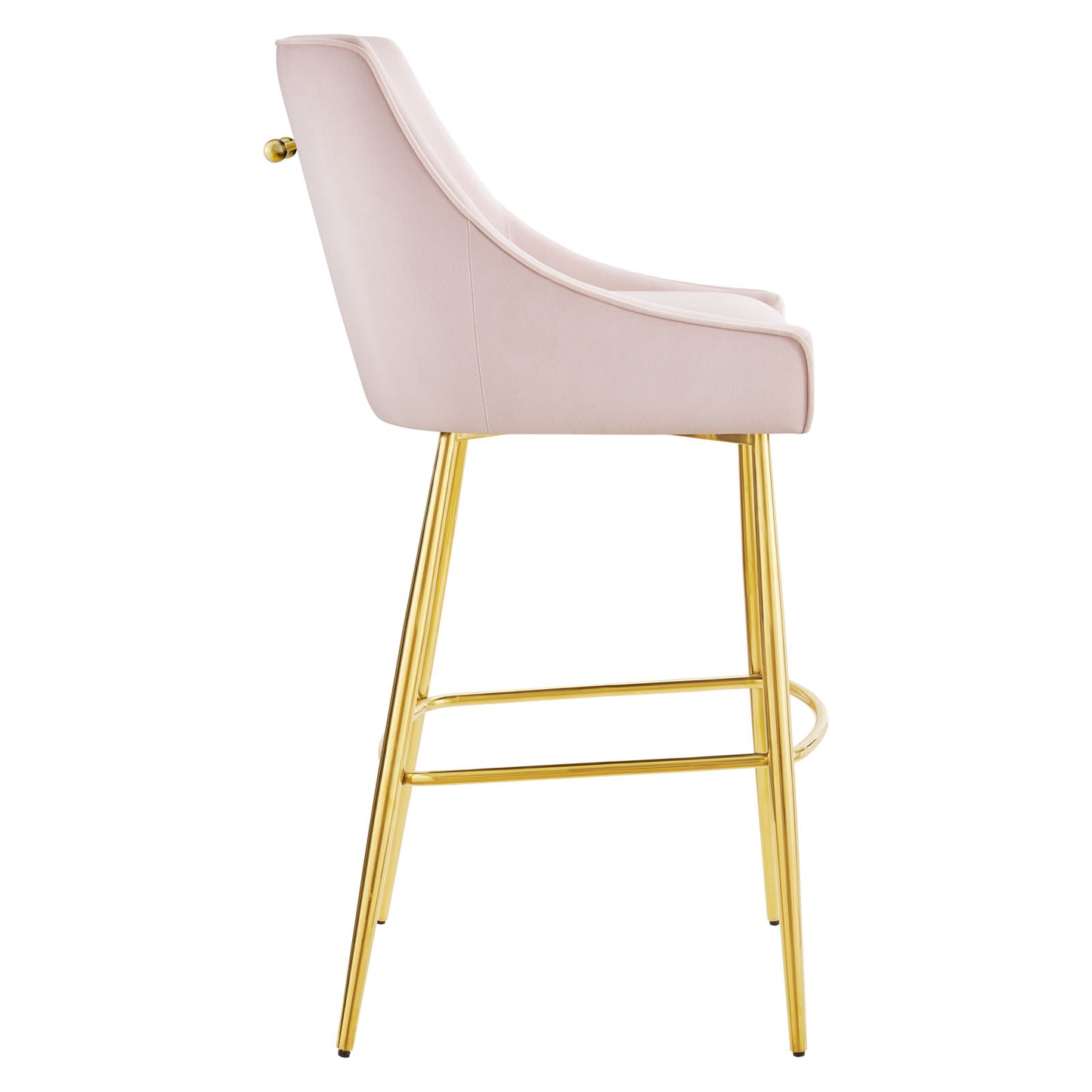 Modway Discern Performance Velvet Bar Stool with Pink Finish EEI-5473-PNK