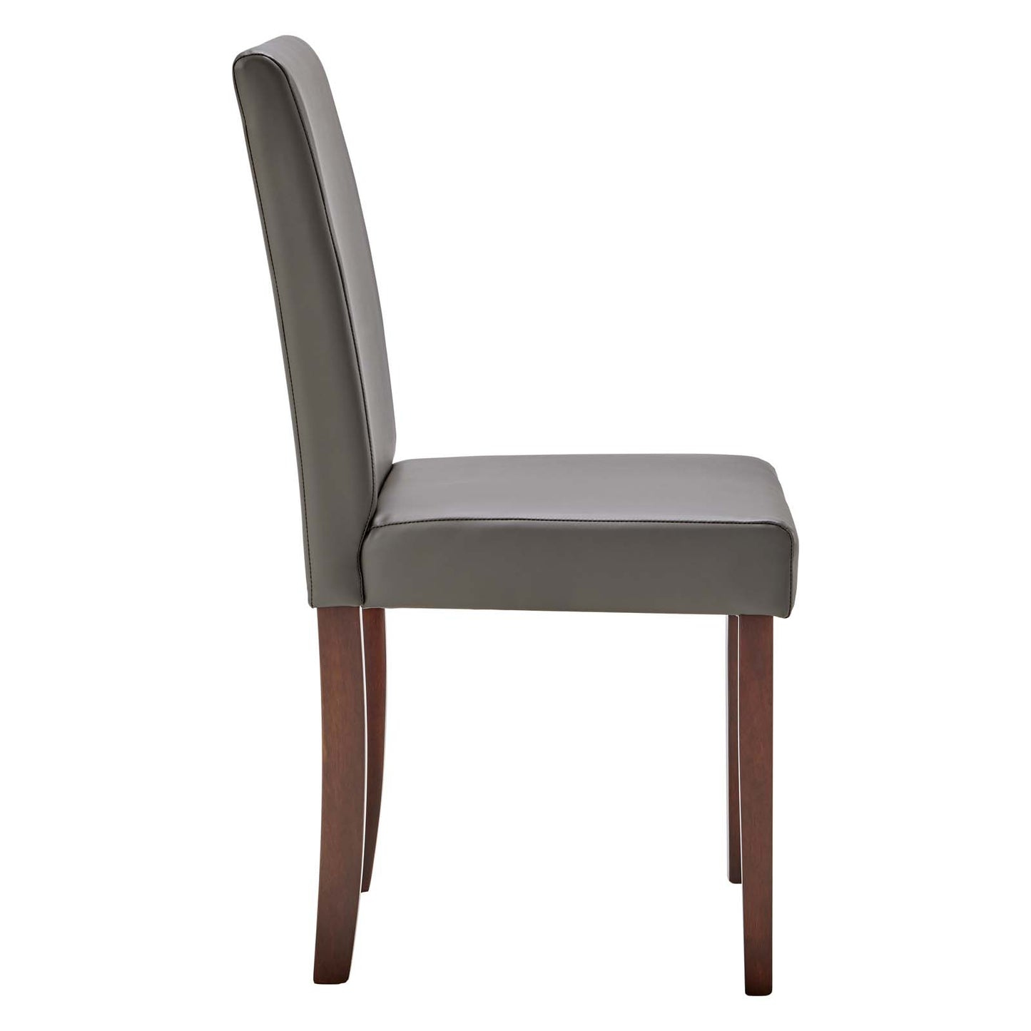 Modway Prosper Faux Leather Dining Side Chair Set of 2, Gray