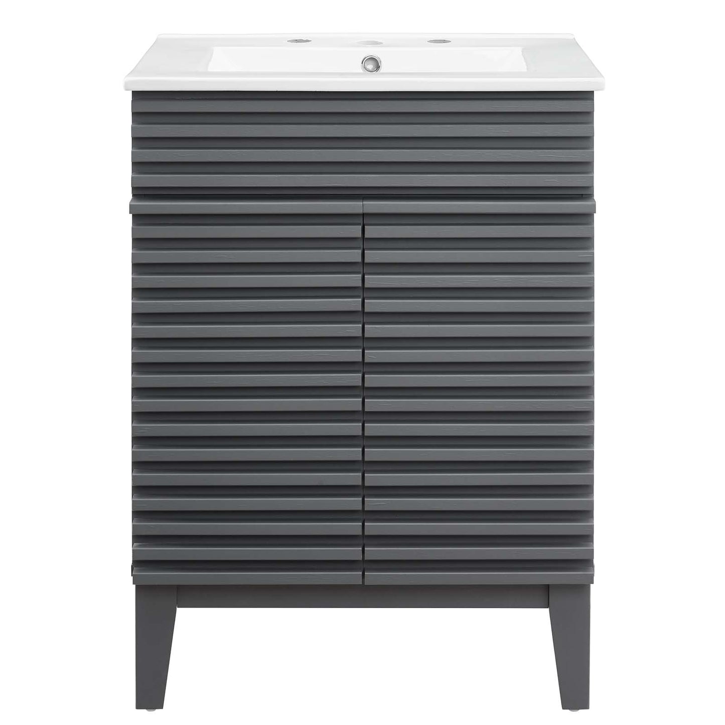 Modway Render Bathroom Vanity in Gray White