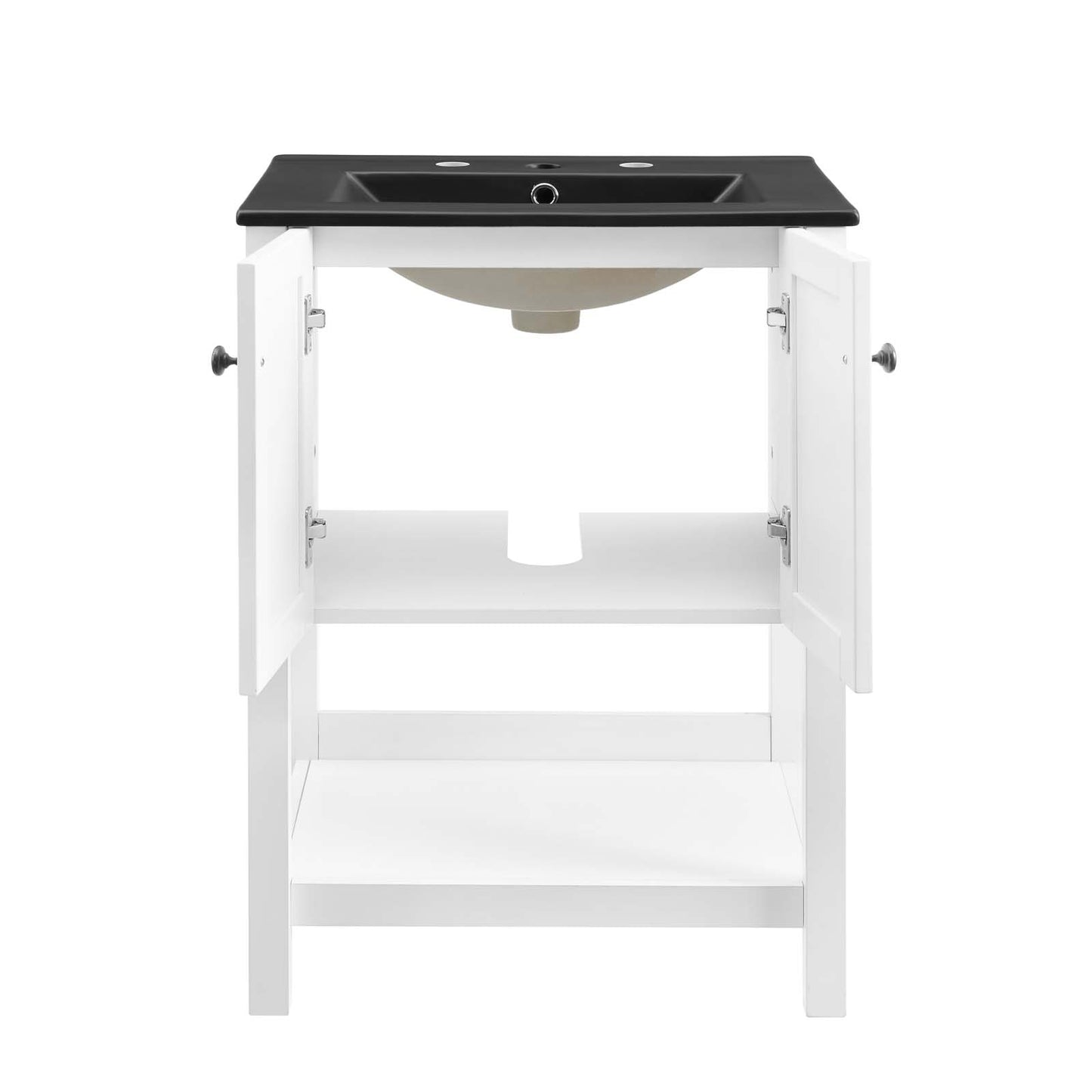 Modway Steam 24" Bathroom Vanity with Sink in White Black