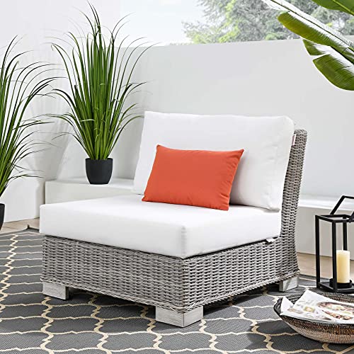 Modway EEI-4847-LGR-WHI Conway Patio Chair, Light Gray White