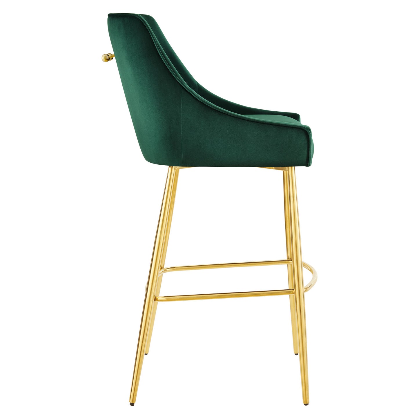 Modway Discern Performance Velvet Bar Stool with Green Finish EEI-5473-GRN
