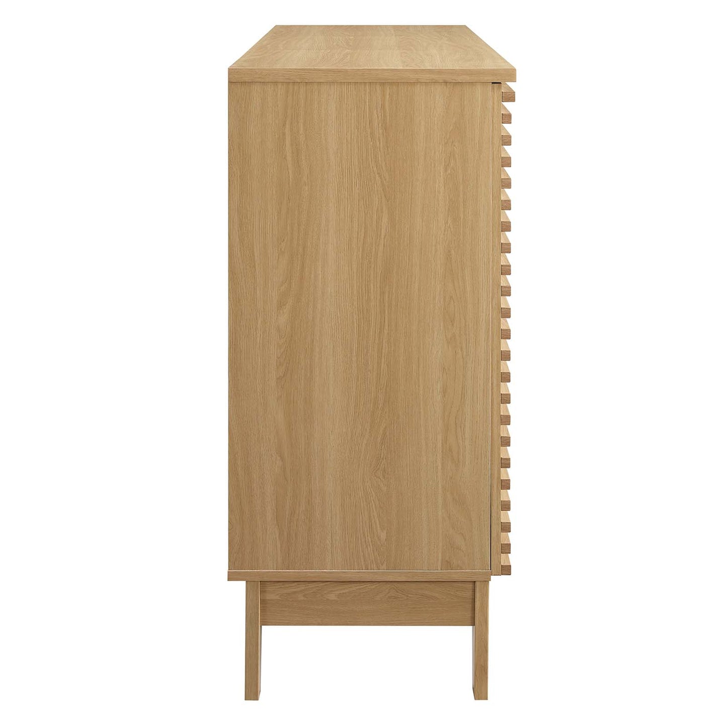 Modway Render Mid-Century Modern Wine Bar Cabinet in Oak