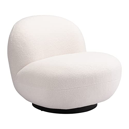 Zuo Modern - Myanmar Accent Chair Cream - Modern - Seating - Steel, Plywood, Foam, 100% Polyester - Indoor - 26.8in Height
