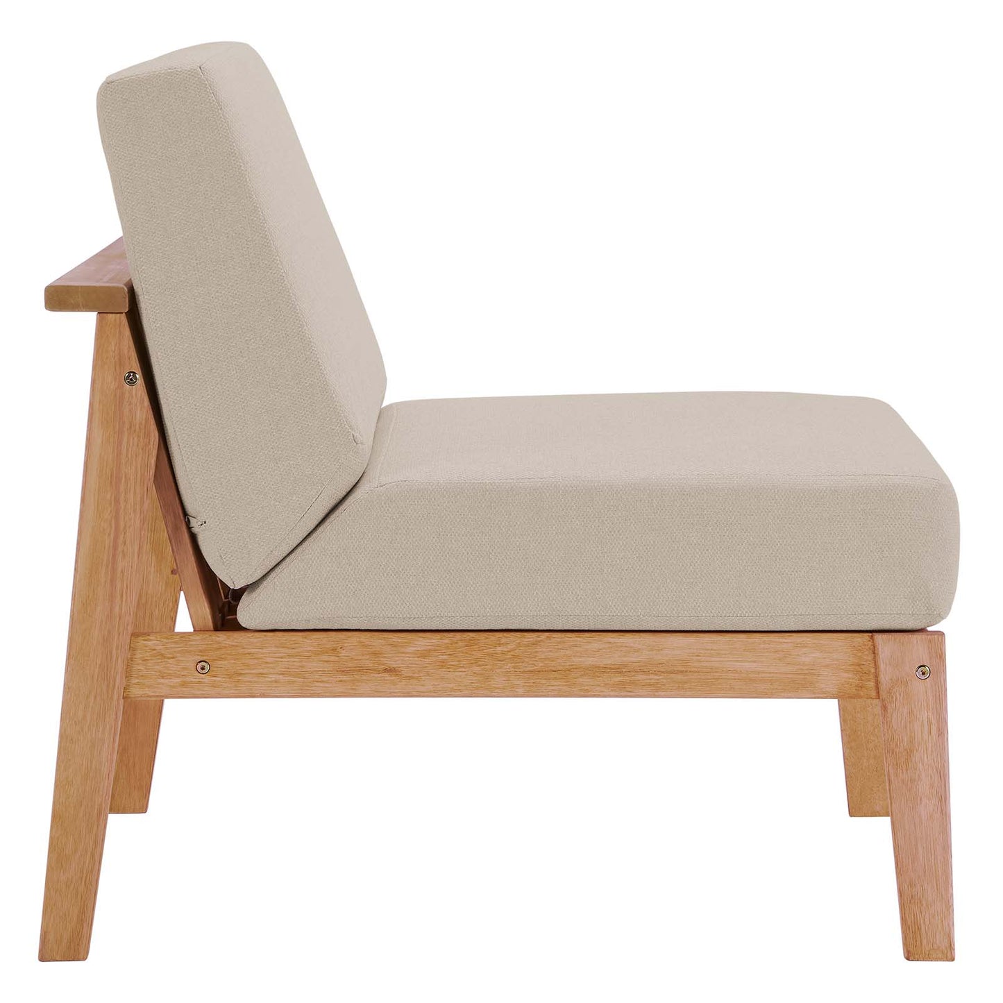Modway EEI-3681-NAT-TAU Sedona, Armless Chair, Natural Taupe
