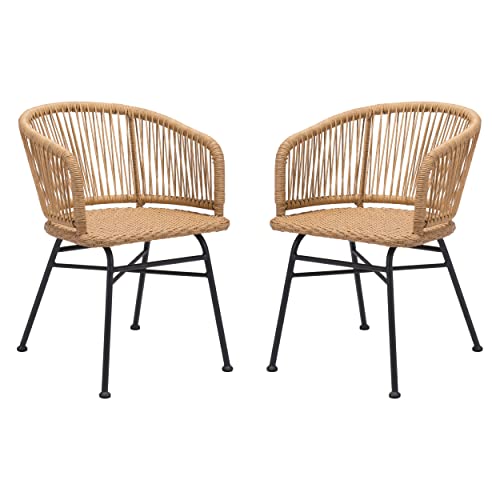Zuo Modern Dining Chair (Set of 2) Natural Zaragoza