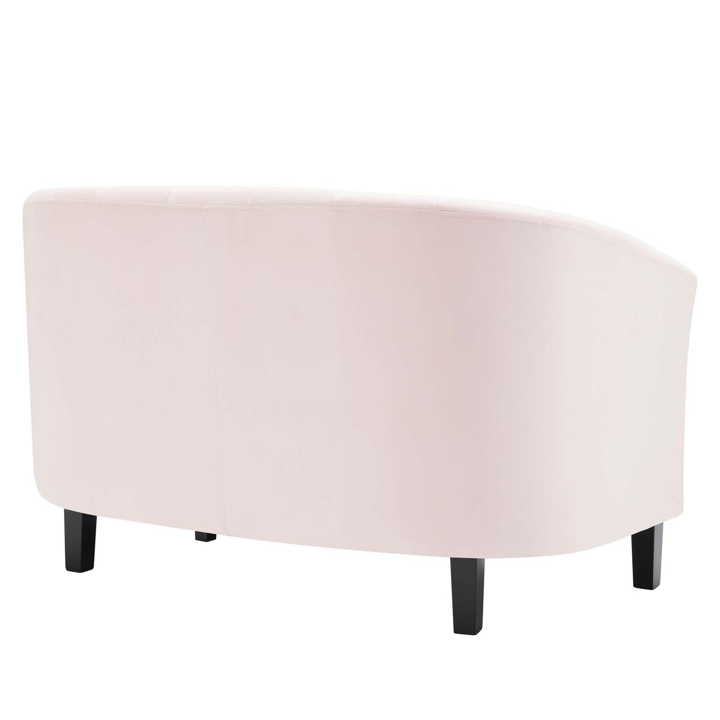 Modway Prospect Channel Tufted Performance Velvet Loveseat, Pink