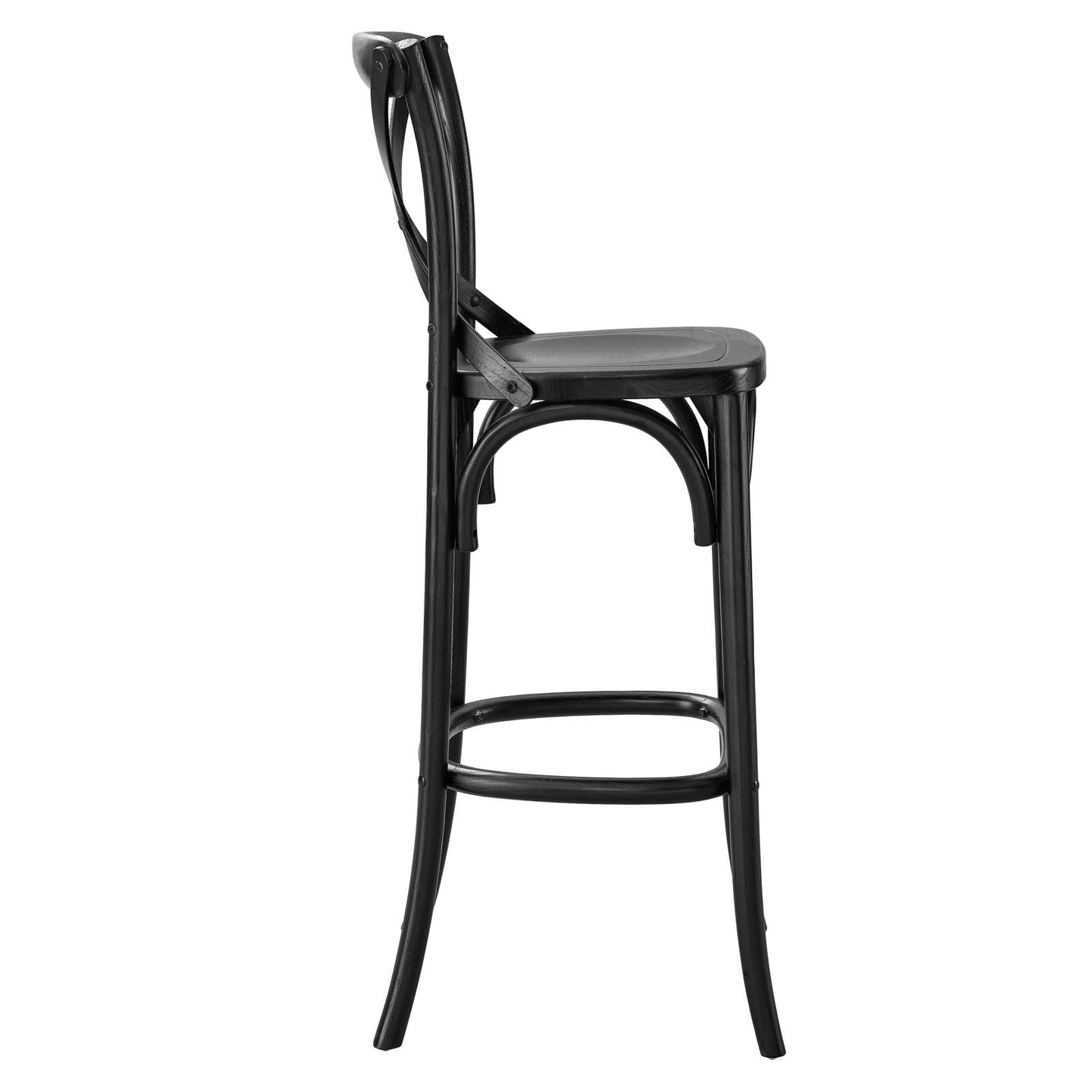 Modway Gear Bar Stool in Black