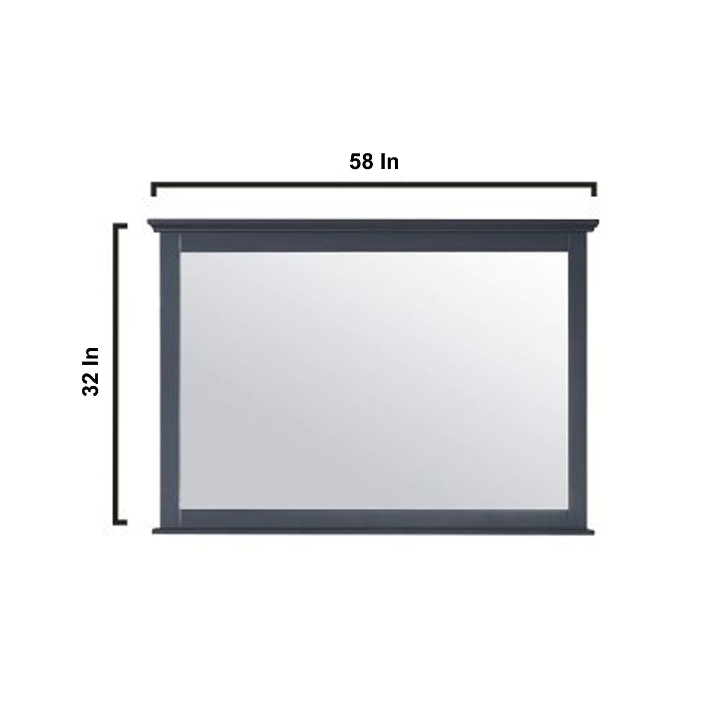 Dukes 60" Espresso Double Vanity, no Top and 58" Mirror