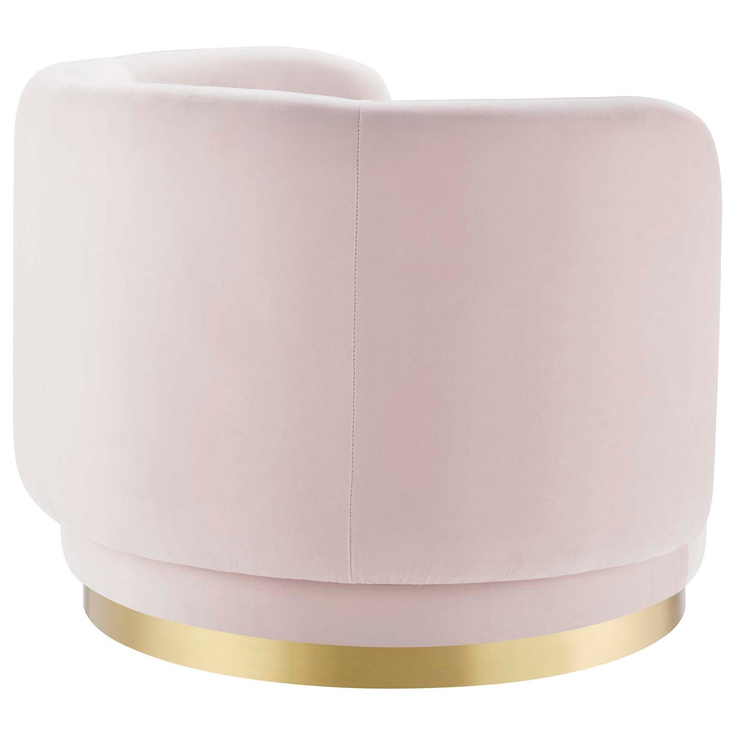 LSNN Modway Relish Velvet Swivel Chair with Gold Pink Finish EEI-4999-GLD-PNK