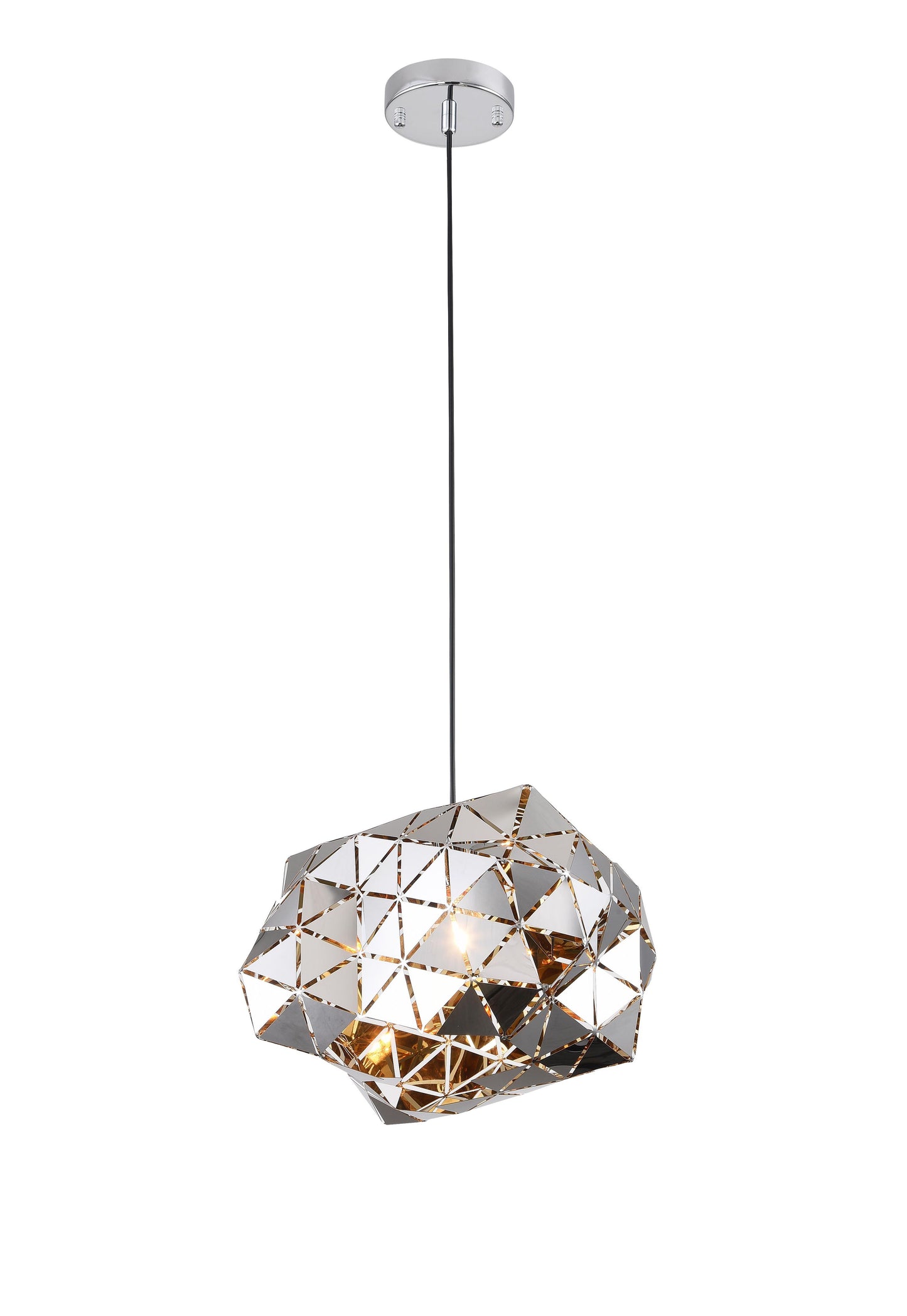 Chrome Single Pendant Lighting - DU148P11CH