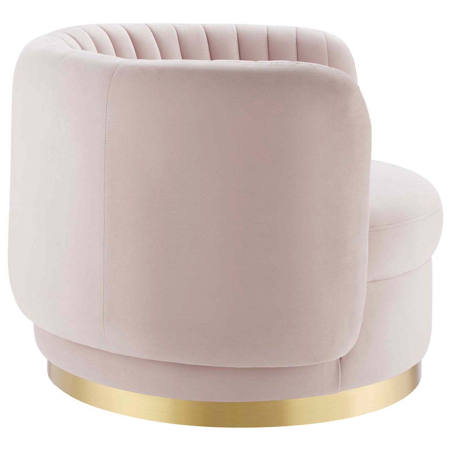 Modway Embrace Velvet Swivel Chair with Gold Pink Finish EEI-4997-GLD-PNK