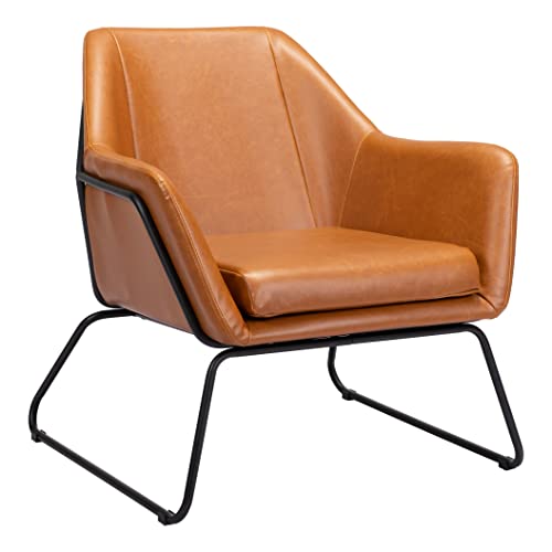 Zuo Modern - Jose Accent Chair Tan - Modern - Seating - Steel, Plywood, Foam, 100% Polyurethane - Indoor - 30.3in Height