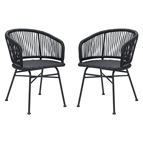 Zuo Modern Dining Chair (Set of 2) Black Zaragoza