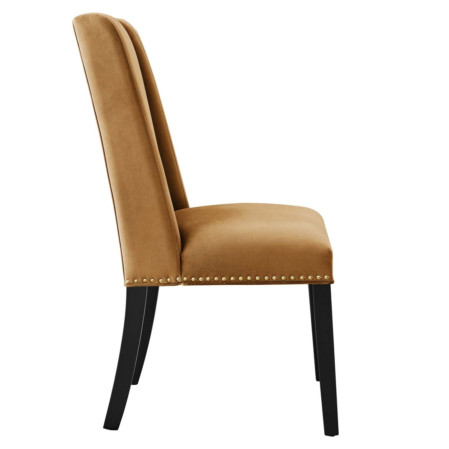 Modway Baron Velvet Set of 2 Dining Chairs with Cognac Finish EEI-5012-COG