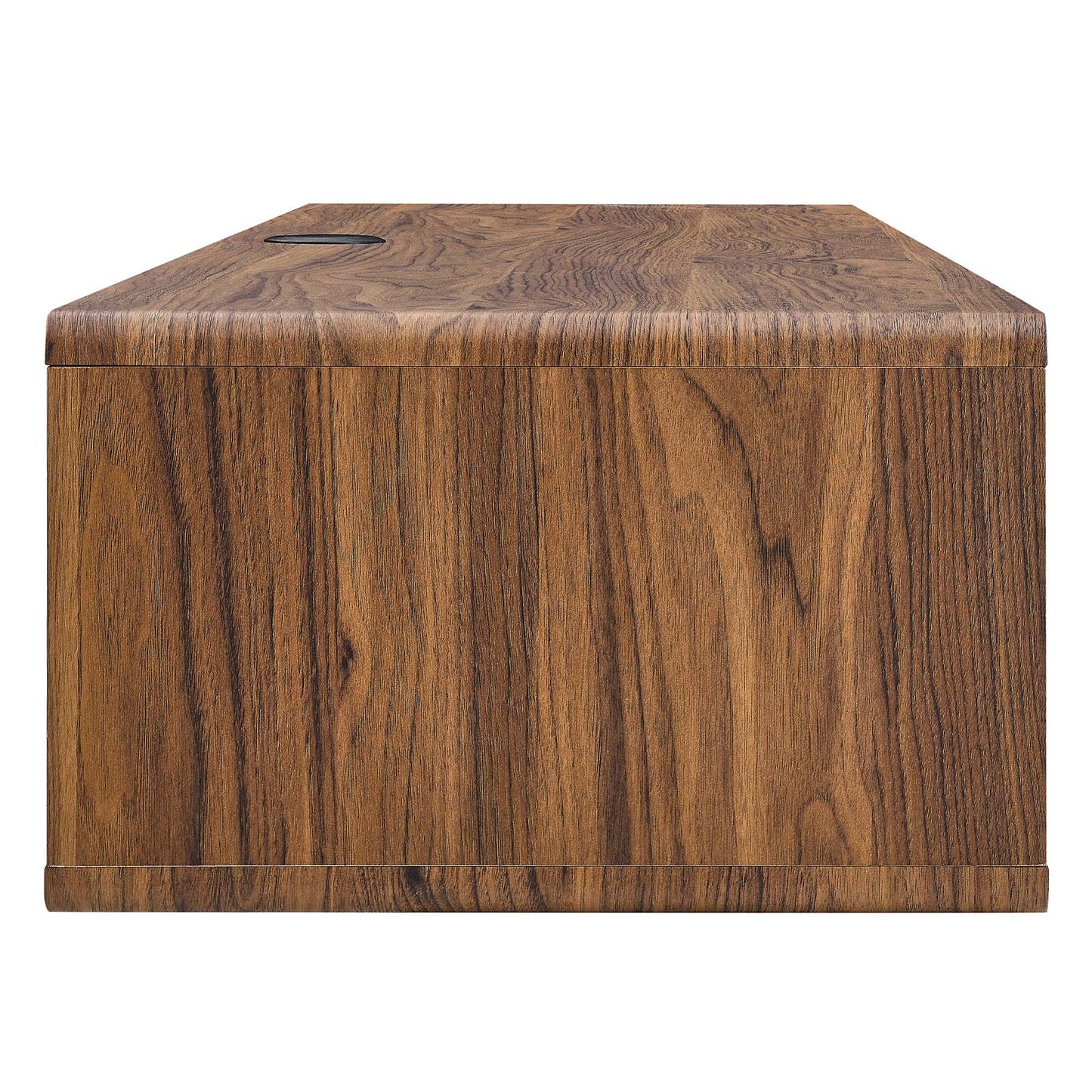 Modway Walnut and White Transmit Wall Mount Wood Office Desk EEI-5864-WAL-WHI
