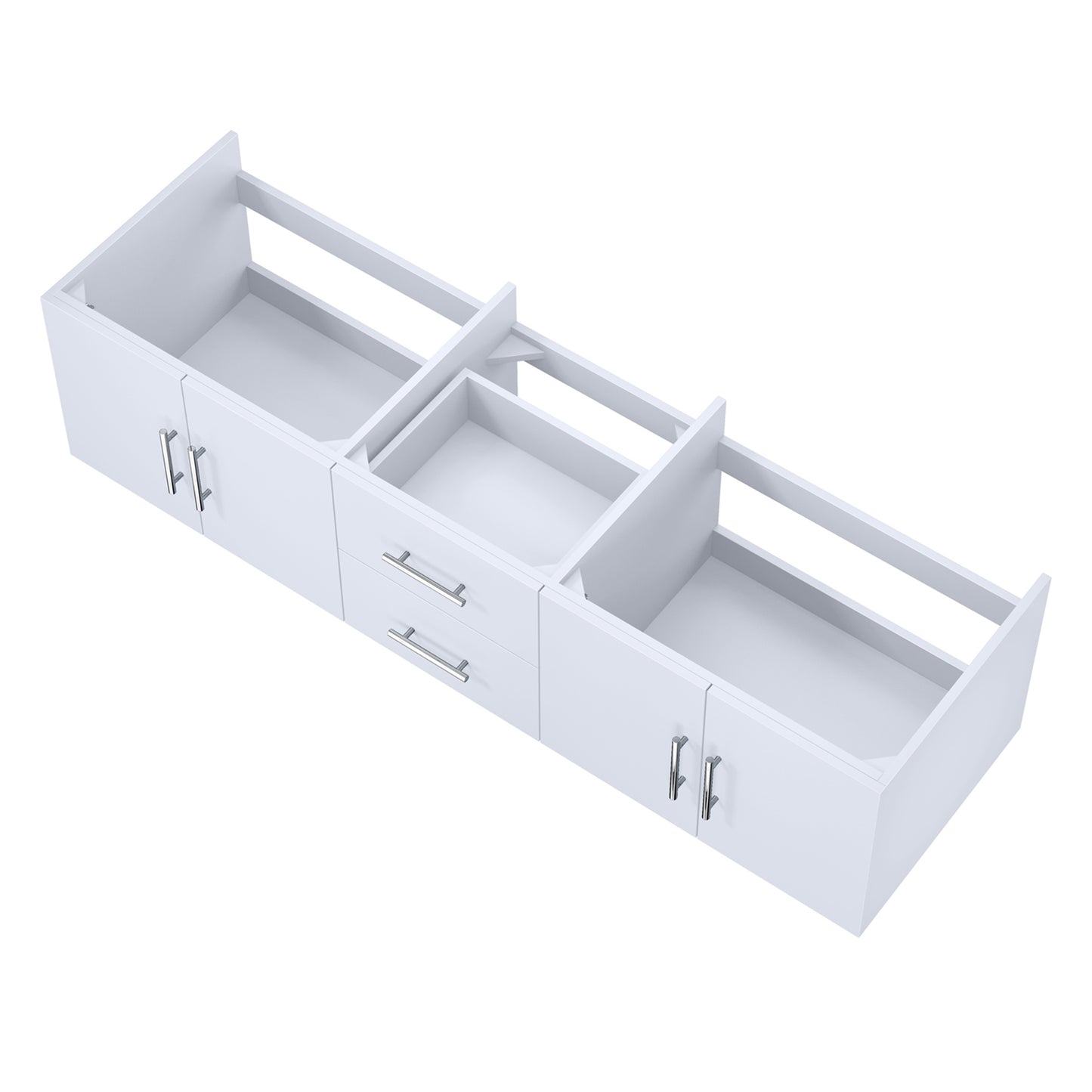 Geneva 72" Glossy White Vanity Cabinet Only
