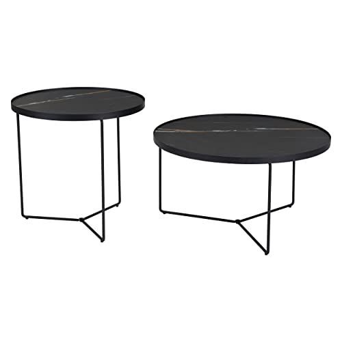 Zuo Set of 2 Harrison Coffee Tables Black