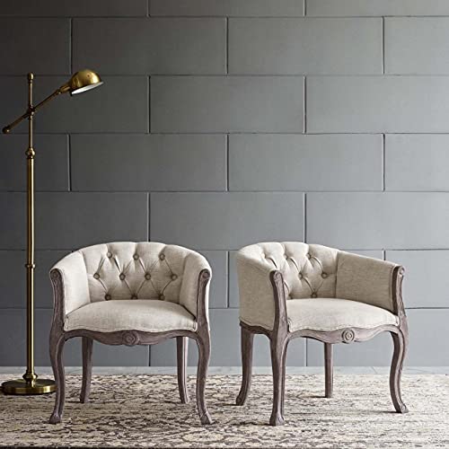 Modway EEI-2793-LGR Crown Dining Armchair, Fully Assembled, One, Light Gray
