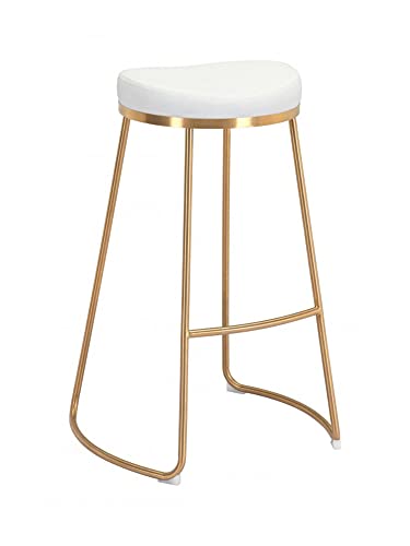 Bree Barstool (Set of 2) White & Gold