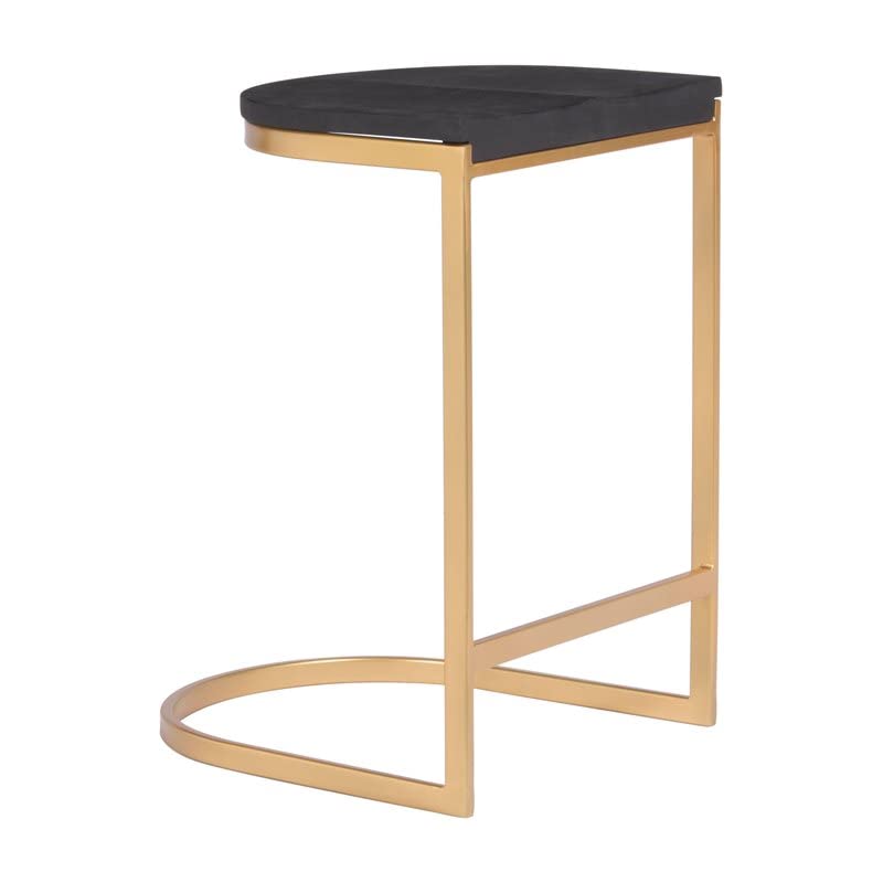 Zuo Modern Counter Stool (Set of 2) Black & Gold Louis