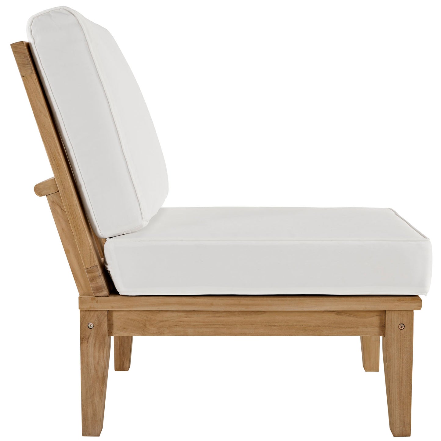 Modway EEI-1823-NAT-WHI-SET Marina Premium Grade A Teak Wood Outdoor Patio Furniture Set, 2 Piece, Natural White