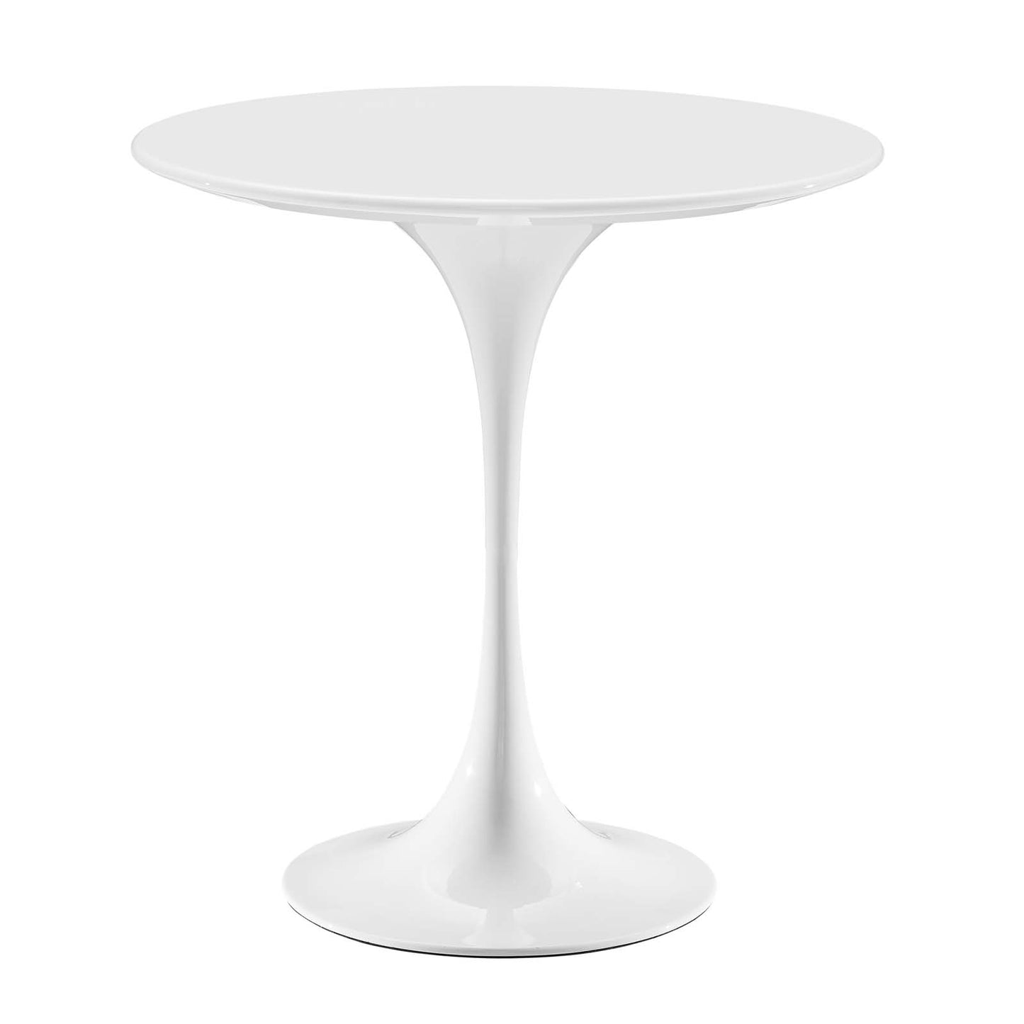 Modway Lippa Round Side Table with White White Finish EEI-5678-WHI-WHI