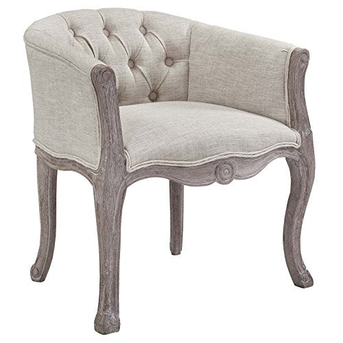 Modway EEI-2793-LGR Crown Dining Armchair, Fully Assembled, One, Light Gray