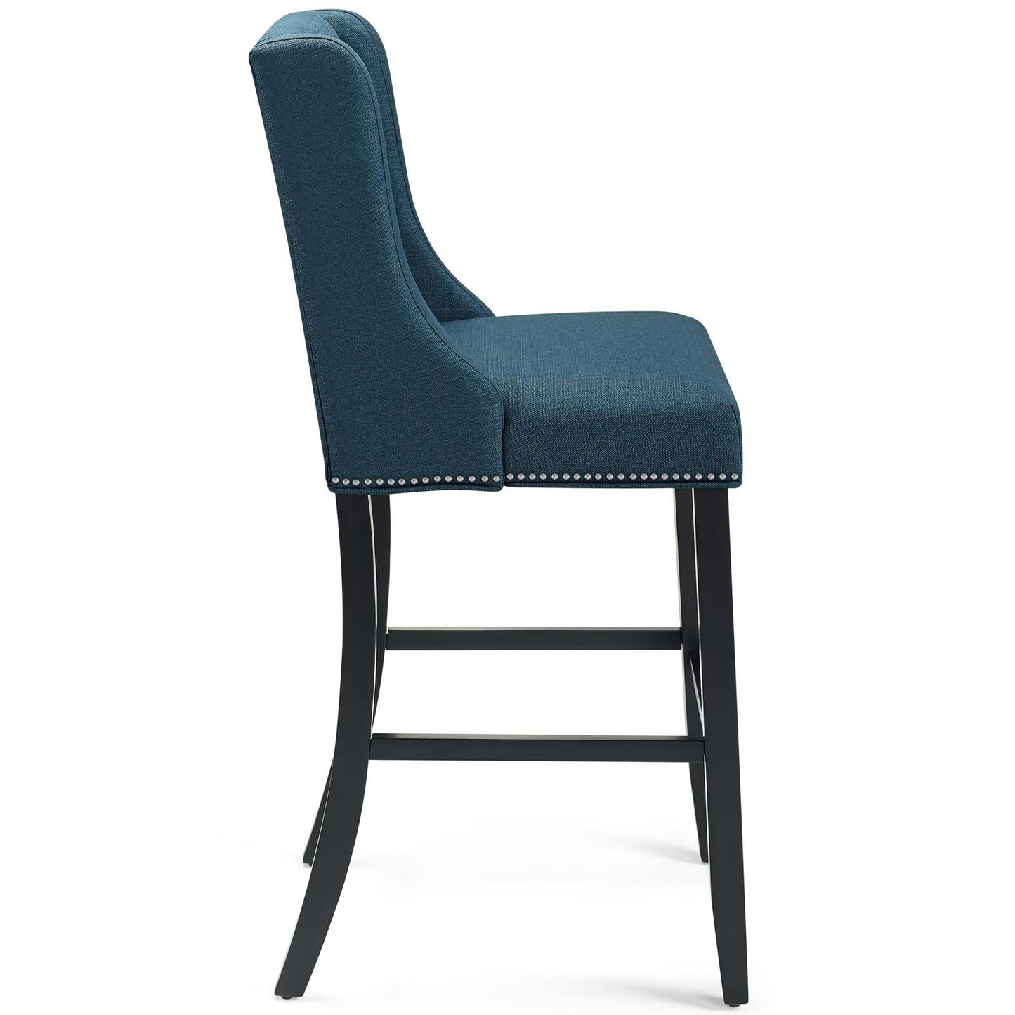Modway Baron Bar Stool Upholstered Fabric Set of 2, Azure