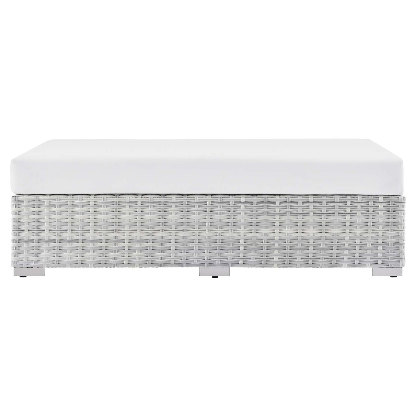 Modway EEI-4308-LGR-WHI Ottoman, Light Gray White